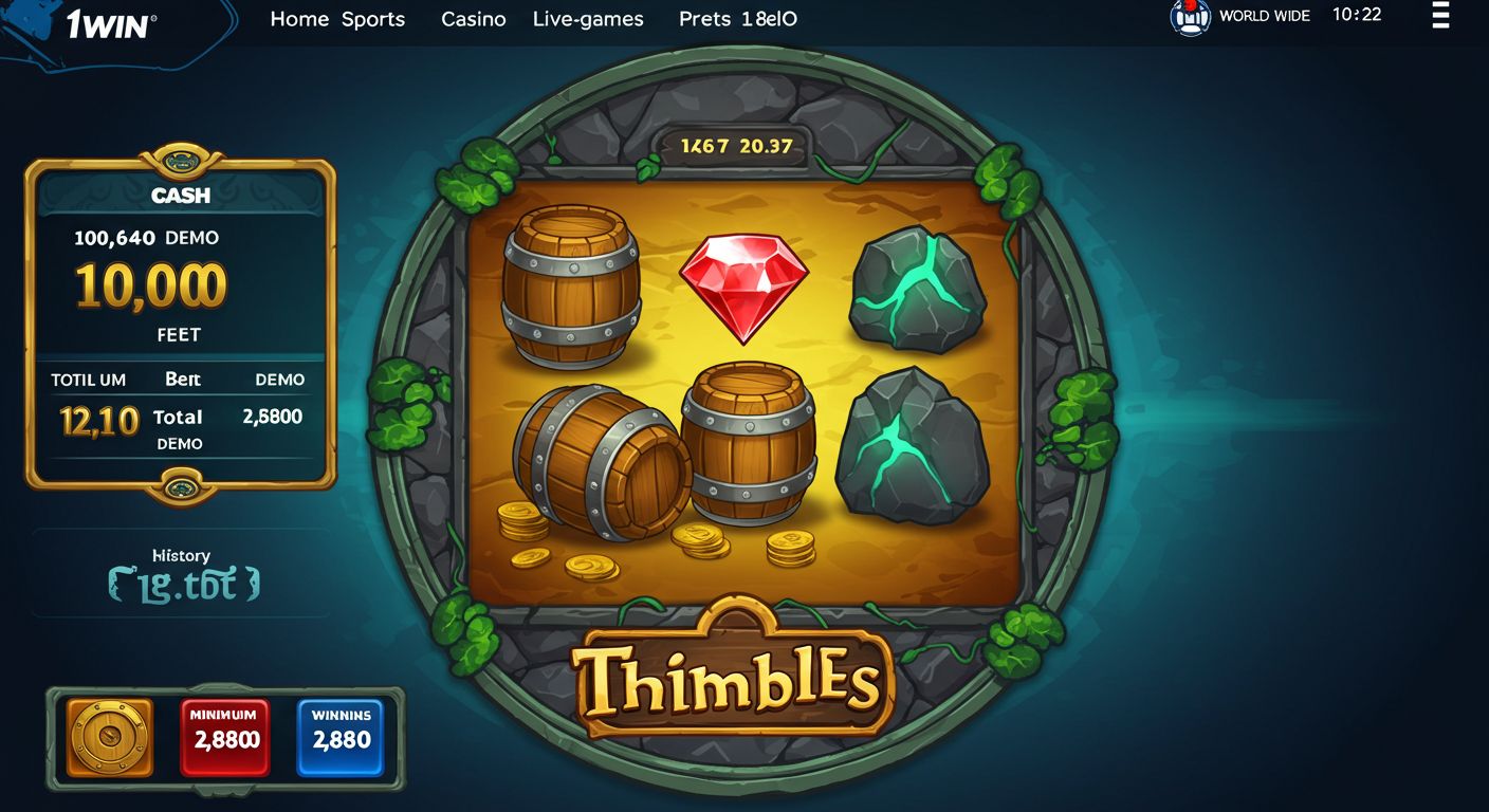 Interface thimbles casino game